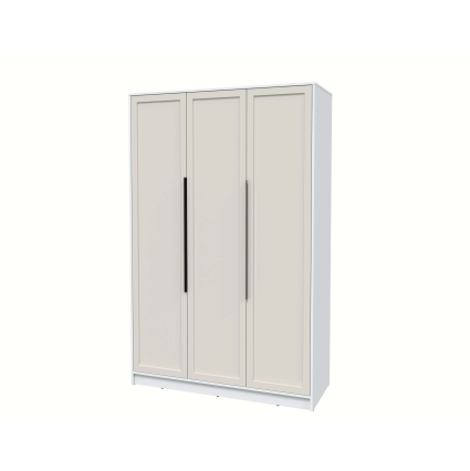 Шкаф распашной Тренд КТ-Ш3 (Белый платинум ЛДСП/ Кашемир ЛМДФ) Ш1360 В2128 Г547